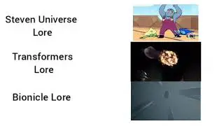 Steven Universe lore vs transformers lore vs bionicle lore (song link in the description)