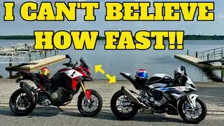 I CAN'T BELIEVE HOW FAST! BMW M1000RR VS DUCATI PIKES PEAK