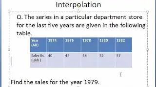 Newton Gregory backward interpolation  ||  With examples