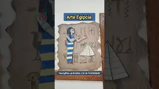 Arte egípcia, trabalho realizado com o 7 ano sobre hieróglifos, lei da frontalidade e pirâmides #art