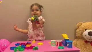 Playing with dough with different colors + More Children's songs and videos