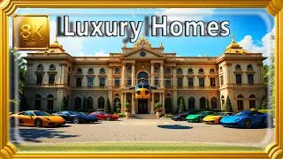 8K Luxury Escape to Paradise: Dream Luxury Homes with Calming Relaxing Sleep Music 8K 4K Dolby HDR