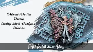 Mixed media wall decor using @DesignWithZuri   Molds || Archu's Art World || Wall hanging ideas