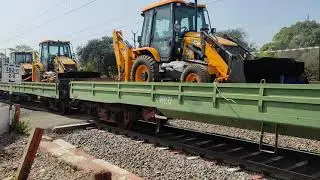 JCB🚜 on train 🚆