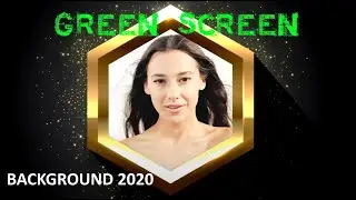 Green screen golden frame footage