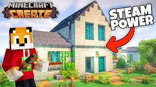 I built a HUGE WORKSHOP in Minecraft Create Mod!