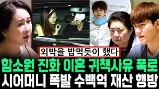 함소원 진화 이혼 귀책사유 폭로 시어머니 폭발 수백억 재산 행방