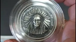 2023 Oglala Sioux Sovereign Nation 1oz Silver Crazy Horse Native American Ultra High Relief Coin