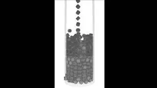 Blender fixed bed of complexe particles