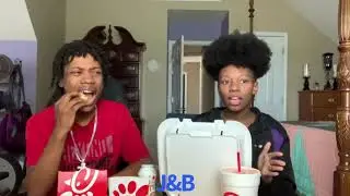 Mukbang eat and talk (Chick-fil-A and American deli)