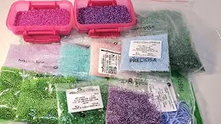 Распаковка посылки с чешским бисером от Koshka2015 - цветы из бисера,  бисероплетение Beaded