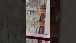 На балконе в Барселоне на карантине