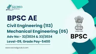 BPSC AE 2024 Notification OUT (Advt. 32/2024 & 33/2024) | Civil & Mechanical | Full Details