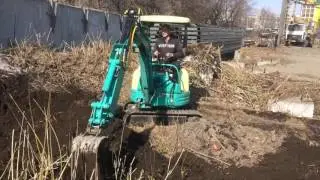 Мини экскаватор Yanmar vio15 с телескопической рукоятью