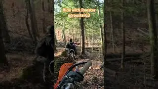 The struggle is real. Big log hop fail and success #dirtbikeriding #ridewithrooster #ktm #dirtbike
