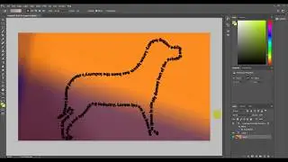 Type Tool -Type Text on path Photoshop|| How to type text on a path Photoshop CC