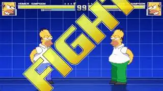 MUGEN Fight | Homer Simpson (Me) VS Homer Simpson (New Recording Tool)