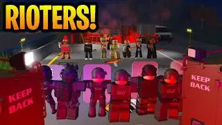 PROTESTERS BLOCK HIGHWAY AND RIOT TEAM SHOWS UP! *TANKER LOSES CONTROL* ER:LC Roblox Roleplay