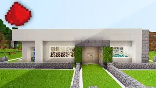 MODERN REDSTONE HOUSE IN MCPE (Minecraft Redstone House)