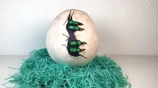 Dinosaurus ei - papier maché surprise