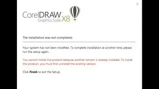 Installing Corel Draw X8 and how to resolve the error