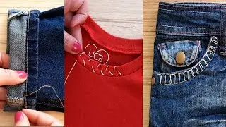 👗2021 Top Notch Sewing Hacks and Tips l Great Embroidery Hacks (Clothing, Jeans )🧵 l How To Sew😍