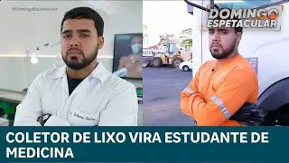 Sonho de ser médico: Jovem estudante de medicina concilia estudos com trabalho de coletor de lixo