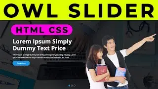 How to make owl carousel slider with caption text in html css javascript jquery angular react hindi