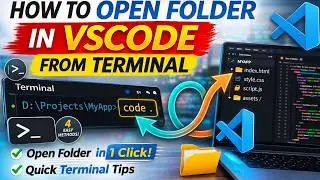 How to open folder in vscode from terminal