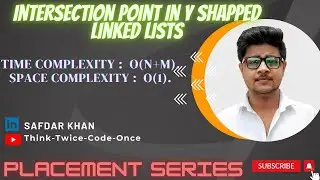 IntersectionPointInYShappedLinkedLists|LinkedList|java|PlacementPreparationSeries|FullExplnWithCode|