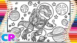 Tyrannosaurus Rex in the Space/Tyrannosaurus on IPad Pro/Andrah - bye bye [NCS]@coloringpagestv