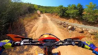 First Ride on my 2 stroke dirt bike (crash) - KTM EXC 250