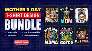 Mother's Day T Shirt Design Bundle For POD.