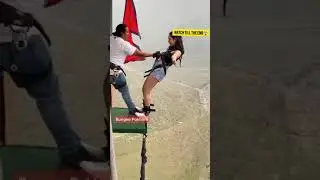 Brave Nepali Girl Bungee Jump😱😱 Pokhara Nepal 🇳🇵 