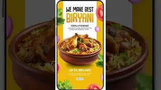 Food Social Media Poster Animation in After Effects, Motion Graphics Promo Video for Food Ads