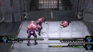 elimination chamber Triple h vs Brock Lesnar vs goldwarg vs Undertaker vs Steve Austin vs #wwe #pain