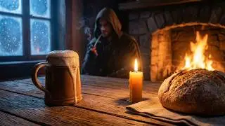 Medieval Tavern Ambience 🍺 The Prancing Pony | Relaxing Fantasy Music & Fireplace Sounds