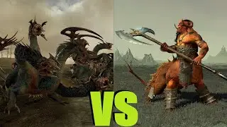 Харибда vs Дракоогр-шаггот: Total War Warhammer 3. Immortal Empires. тесты юнитов v 4.1.1