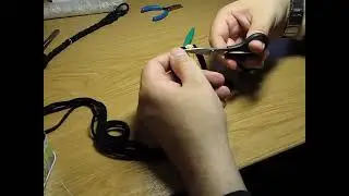 Плетение чёток прошивание узелка
