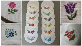 Good looking fantastic ❌ stitch embroidery different colors mini flowers ideas