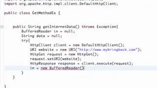 Android Developing Applications Tutorial   148   Executing HttpGet on a Http Client