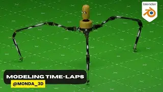 Modeling a mechanical creature in 23 min.. (Blender 3.4)