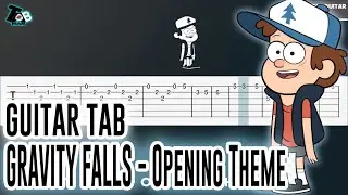 GRAVITY FALLS - Opening Theme Guitar Tutorial (TAB)