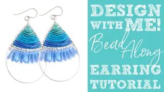 Design with Me! Beaded Wire Teardrop Earrings Tutorial Bead Along
