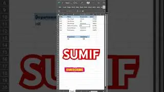 SUMIF | how to use SUMIF function in excel | sumif formula kaise lagaye #excel #excelformula #shorts
