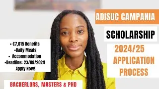 ADISUR CAMPANIA 2024/25 COMPLETE APPLICATION PROCESS| €7,015 BENEFITS| SCHOLARSHIPS IN ITALY