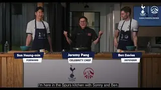 Celebrity chef Jeremy Pang & Spurs players Son & Davies make Popiah (Malaysian pancakes)