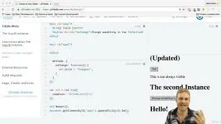 V. Understanding the VueJS Instance. 11. Limitations of some Templates