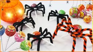 🎃Halloween DIY🎃How to make spiders from Chupa-Chups candies🕸️