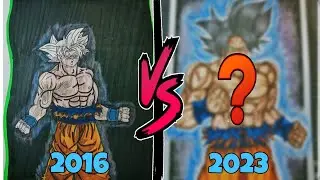 REMAKE: Drawing Goku Ultra Instinct (2016 vs 2023) Dragon Ball Super